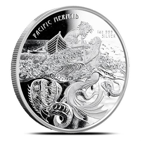 2021 1 Oz Silver Samoa Pacific Mermaid Coins