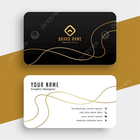 Simple Golden Line Luxury Business Card Design Template Download On Pngtree