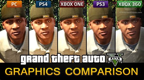 Gta 5 Graphics Comparison Pc Ps4 Xbox One Ps3 Xbox 360