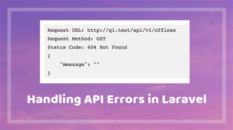 Laravel API Errors And Exceptions How To Return Responses