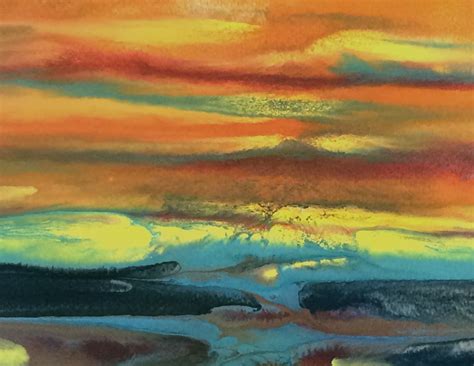 Kimberly Conrad Daily Paintings Abstract Landscape Sunset Art Painting