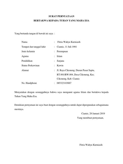 We did not find results for: Mengamalkan Pancasila Contoh Surat Pernyataan Bertaqwa ...