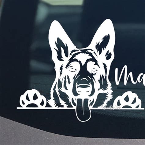 German Shepherd Window Sticker Car Sticker Puppy Car Decal Etsy