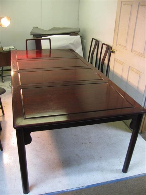 Dining table ming style oval 6 seat: Midcentury Chinese Rosewood Dining Table and Eight Chairs ...