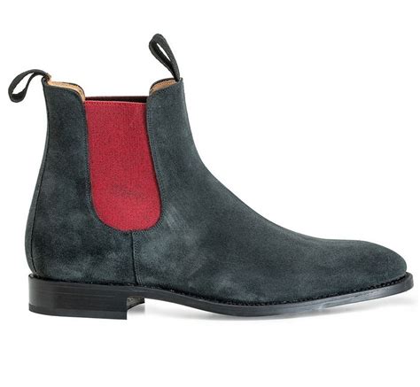 Mens grey italian suede chelsea ankle boots smart casual desert dealer slip on. Handmade dark gray suede chelsea boot, Men ankle boot, Men ...