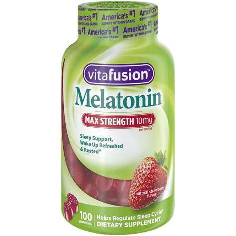 Vitafusion Max Strength Melatonin Gummies 100 Ct