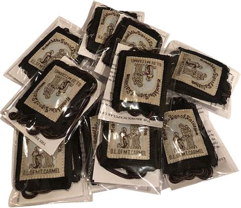 Official Our Lady Of Mount Carmel Brown Scapular Wool Pack Amazon Co Uk Jewellery