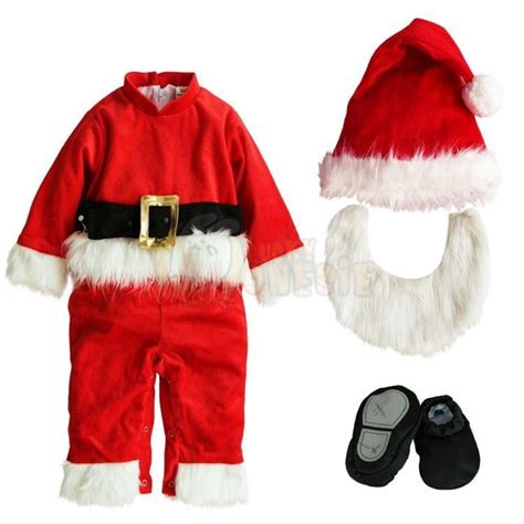 Infant Santa Outfit Babys First Christmas Outfit Luckyonesie