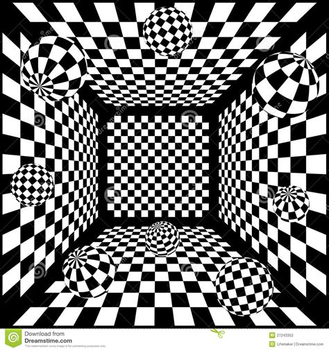3d Abstract Black And White Chess Background With Stock