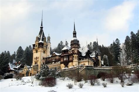 Peles Castle In Winter Stock Photo Image Of European 17651428