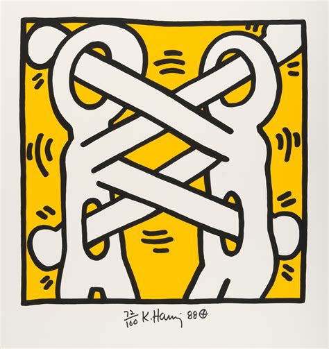Keith Haring Art Attack On Aids 1988 Mutualart
