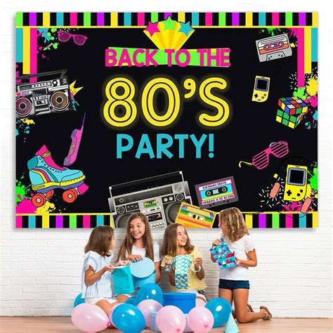 Back To 80s Party Backdrop For Photo 80s Backdrop 80s Photo Backdrop