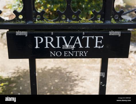 Private No Entry Sign On A Gate Uk Stock Photo Alamy