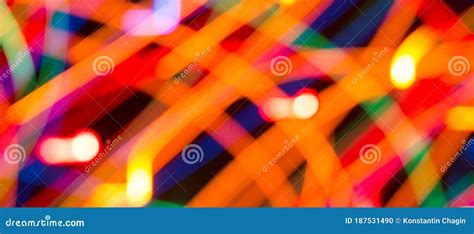 Abstract Picture Of Bright Colored Dynamic Lights Stock Photo Image