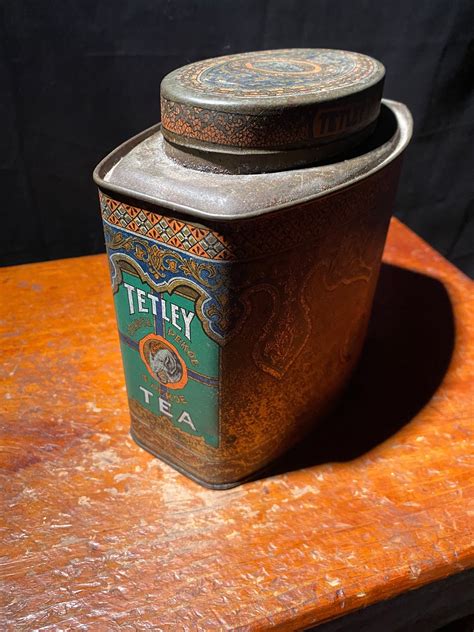 Tetley Tea Tin Tetley Tea Caddy Vintage Tea Tin Joseph Tetley And Co