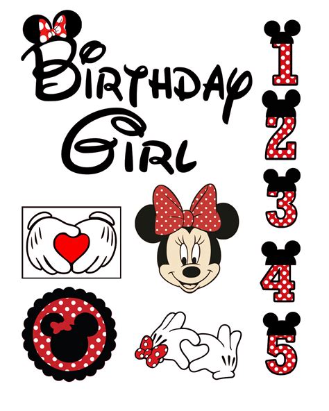 Minnie Mouse Birthday Svg Free 150 Svg Png Eps Dxf In Zip File