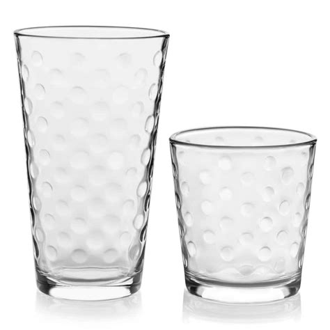 Libbey Awa 16 Piece Clear Glass Drinkware Set 55694