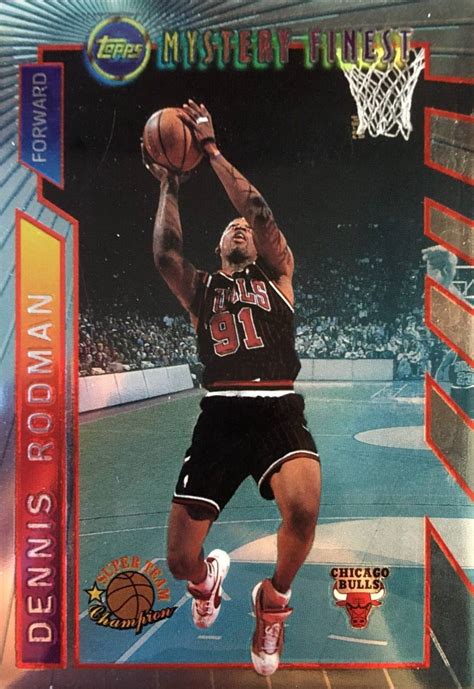 96 97 Topps Mystery Finest Dennis Rodman Jordan Shadow Card Michael