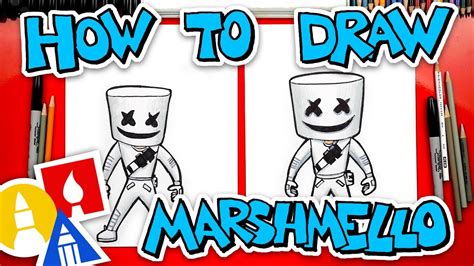 How To Draw Fortnite Marshmello Skin Easy Drawings Dibujos Faciles