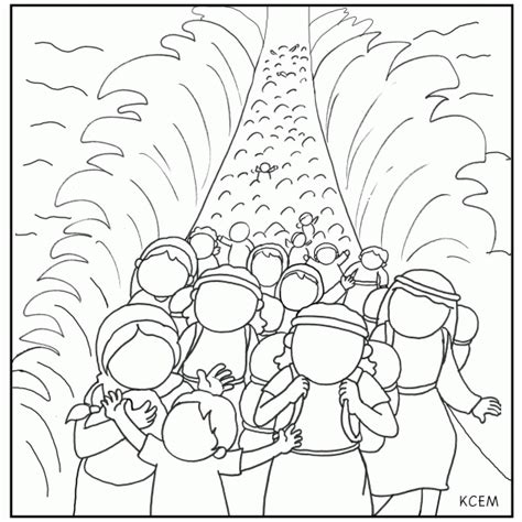 Israelites crossing the red sea coloring page. Parting Of The Red Sea Coloring Page - Coloring Home