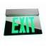 NICOR Lighting Edge Lit LED Emergency Exit Sign Mirrored With Green 