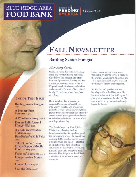 The food bank welcomes food donations from individuals and companies alike. Blue Ridge Area Food Bank Article Features Candlelight ...