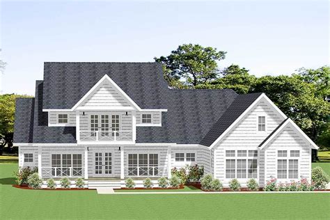 Plan 46351la Lovely 4 Bedroom Farmhouse Plan With Private Upper Level