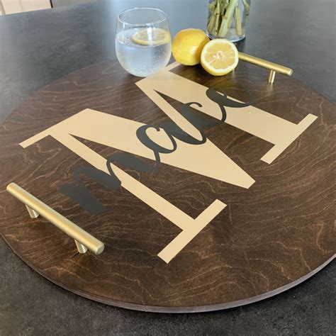 How to Make a DIY Serving Tray with Stencil | CraftCuts.com | Diy serving tray, Serving trays ...