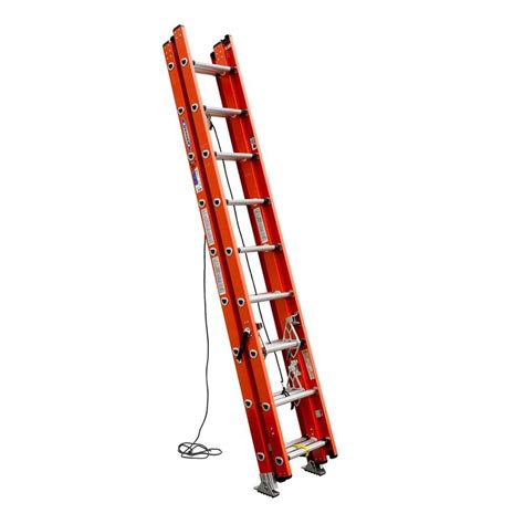 Shop Werner 24 Ft Fiberglass 300 Lb Type Ia Extension Ladder At