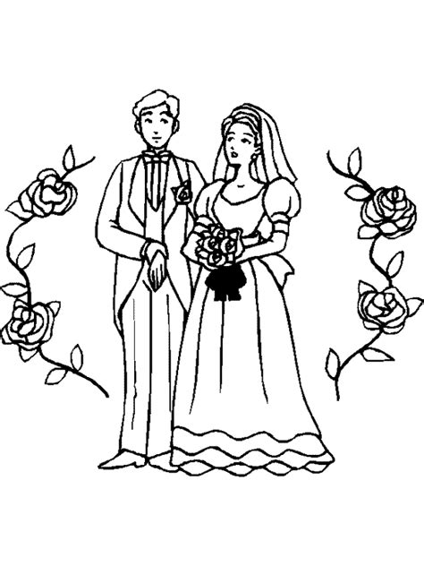 Dibujos Para Colorear De Bodas Matrimonio Ceremonia Plantillas Para