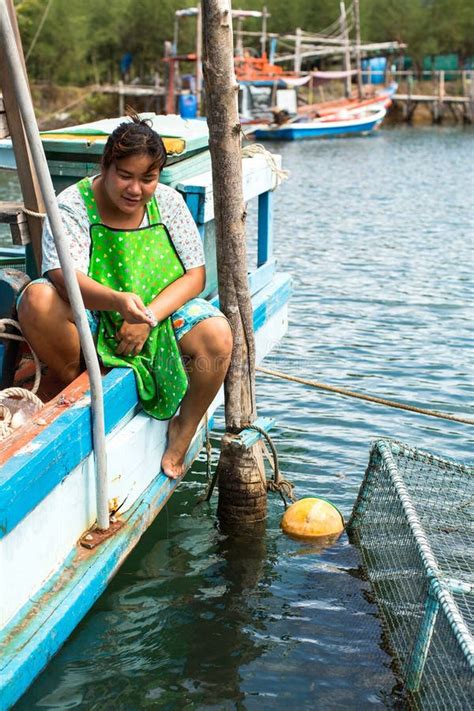 Local Woman In Fisherman S Village Island Is On Gulf Of Thailand