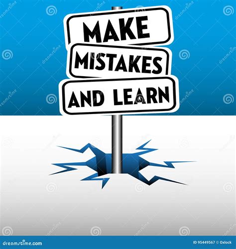 Make Mistakes And Learn Stock Vector Illustration Of Development