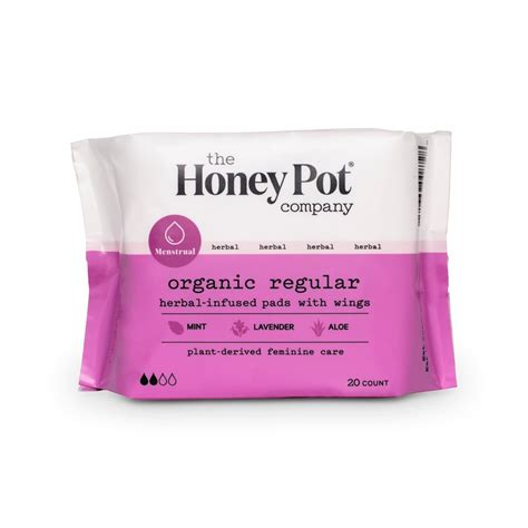 The Honey Pot Company Organic Herbal Regular Pads 20 Count