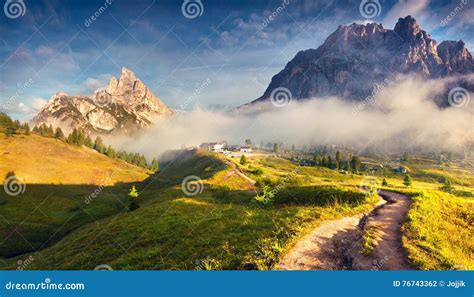 Fantastic Summer Landscape In Dolomite Alps Stock Photo Image Of