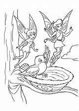Coloring Fairy Tinkerbell Disney Fawn Fairies Animals Printable Tinker Bell Fee Cute Para sketch template