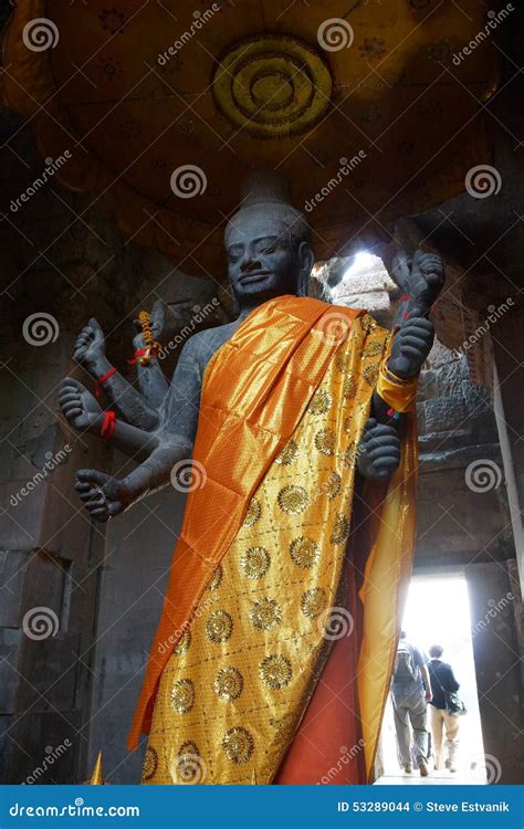 Multi Armed Vishnu Stock Photo Image Of Gateway Angkor 53289044