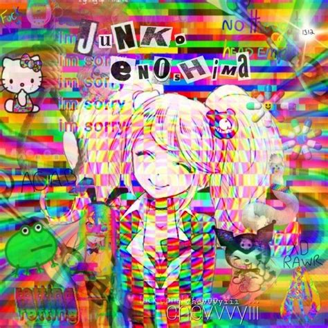 Junko Enoshima Anime Anime Wallpaper Glitchcore Anime