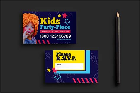 Kid Business Card Template Kid 39 S Party Business Card Template For