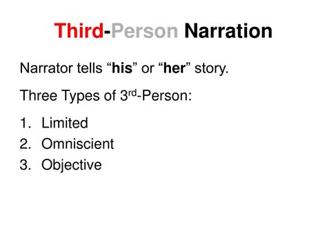 PPT - Modes of Third - Person Narration PowerPoint Presentation, free download - ID:454390