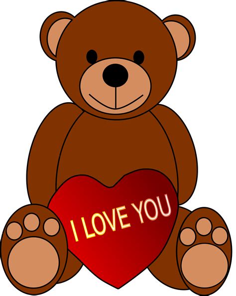 Clipart Valentines Day Teddy Bear