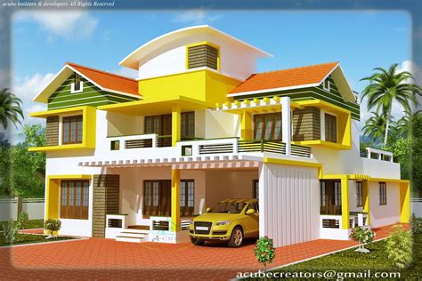 Kerala Duplex House Elevation At 2700 Sqft