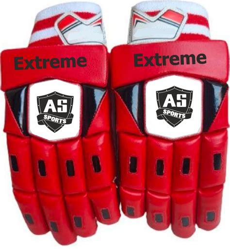 Velcro Pu Leather As Sports Extreme Red Cricket Batting Gloves Size Full At Rs 520pair In Meerut