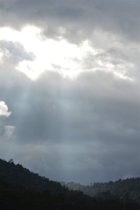 Sunrays Is Comming Through Clouds Stock Photo Image Of Outdoor