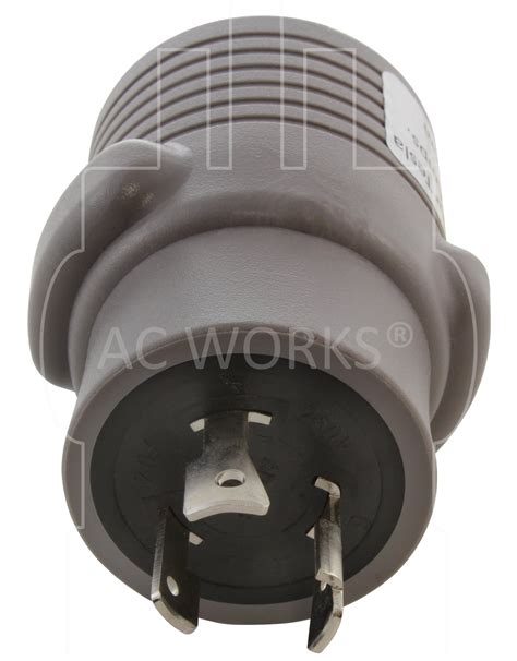 Ac Works® Ev Charging Adapter Nema L6 20p 20a 250v Locking Plug To