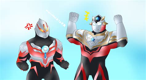 Ultraman Taiga Ultraman Titas And Thunder Breaster By Dikamenrider On