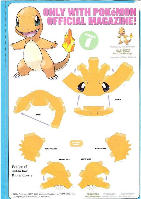 Pokemon Papercraft Charmander Manualidades De Pokemon Cosas De