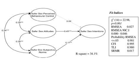 Model 1 Proposed Intention For Tpb Safer Sex Model Figure Reproduced Download Scientific