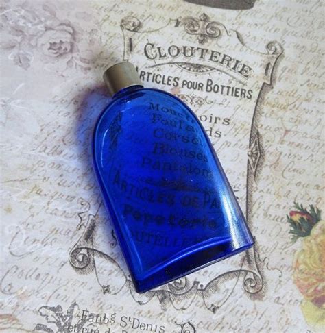 Vintage Bourjois Cobalt Blue Perfume Bottle Evening In Paris Etsy Blue Perfume Perfume