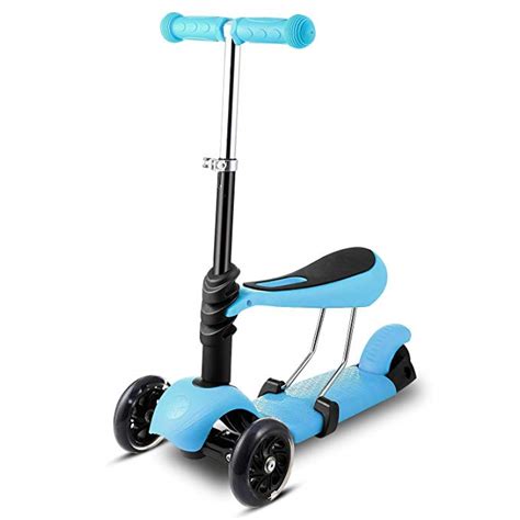 Meoket Kids Mini Kick Scooter 3 Wheel 3 In 1 Toddler Scooters With