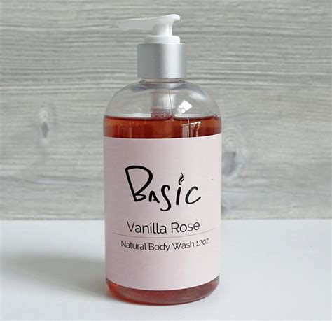 Vanilla Rose Natural Body Wash French Pink Clay Scent